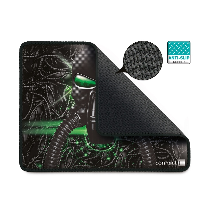 CONNECT IT CMP-1100-SM - Podloga za miš 32x24,5 cm crna/zelena