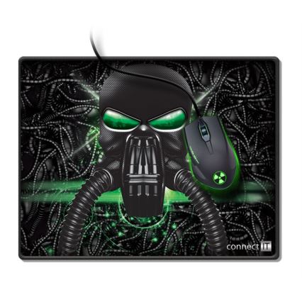 CONNECT IT CMP-1100-SM - Podloga za miš 32x24,5 cm crna/zeleno