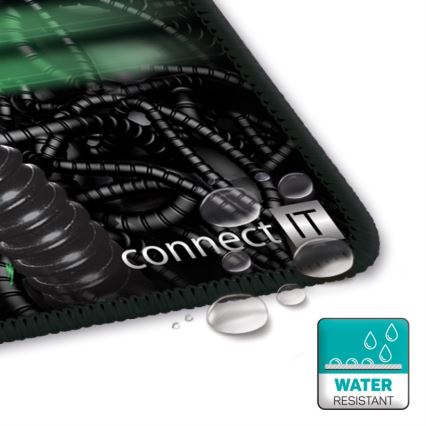 CONNECT IT CMP-1110-LG - Podloga za tipkovnicu i miš 88,6x24,5 cm crna/zelena