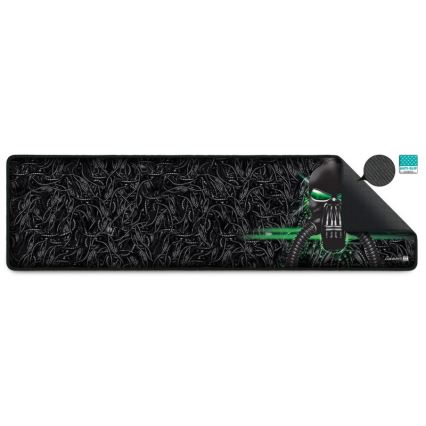 CONNECT IT CMP-1110-LG - Podloga za tipkovnicu i miš 88,6x24,5 cm crna/zelena