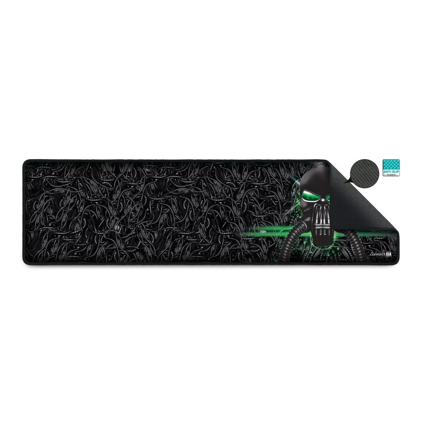 CONNECT IT CMP-1110-LG - Podloga za tipkovnicu i miš 88,6x24,5 cm crna/zeleno