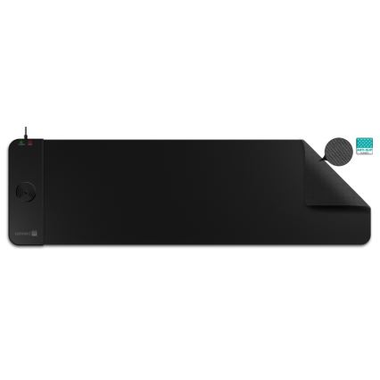 CONNECT IT CMP-2500-LG - Podloga za tipkovnicu i miš s Qi bežičnim punjenjem 80x30 cm crna