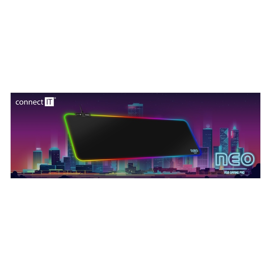CONNECT IT CMP-3100-LG - LED RGB Gaming podloga za tipkovnicu i miš 80x30 cm crna