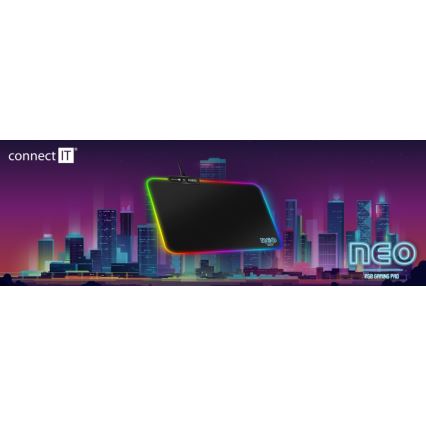 CONNECT IT CMP-3100-SM - LED RGB Gaming podloga za miš 32x24,5 cm crna