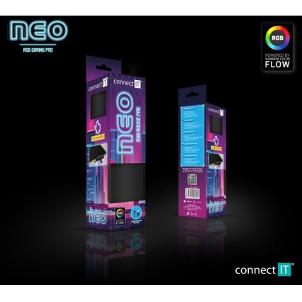 CONNECT IT CMP-3100-SM - LED RGB Gaming podloga za miš 32x24,5 cm crna