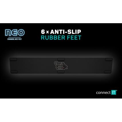 CONNECT IT CMP-3590-LG - Ergonomska podloga za tipkovnicu crna
