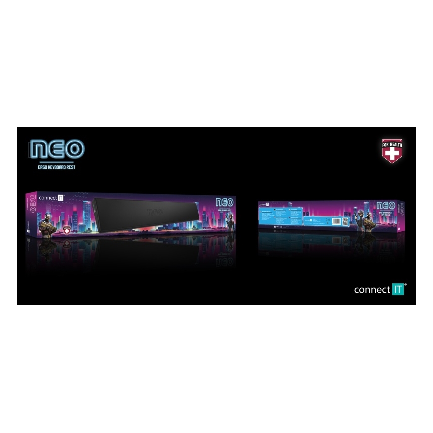 CONNECT IT CMP-3590-LG - Ergonomska podloga za tipkovnicu crna