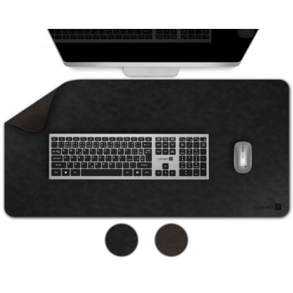 CONNECT IT CMP-4030-LG - Dvostrana podloga za tipkovnicu i miš 90x40 cm crna/smeđa