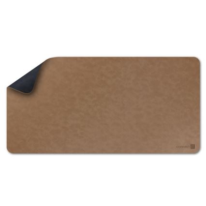 CONNECT IT CMP-4040-LG - Dvostrana podloga za tipkovnicu i miš 90x40 cm plava/smeđa