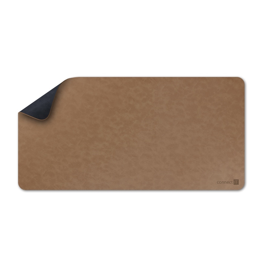 CONNECT IT CMP-4040-LG - Dvostrana podloga za tipkovnicu i miš 90x40 cm plava/smeđa