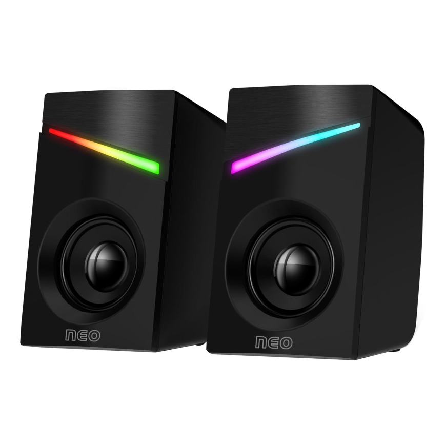 CONNECT IT CSP-1100-BK - SET 2x LED RGB Gaming zvučnik 6W/5V crna