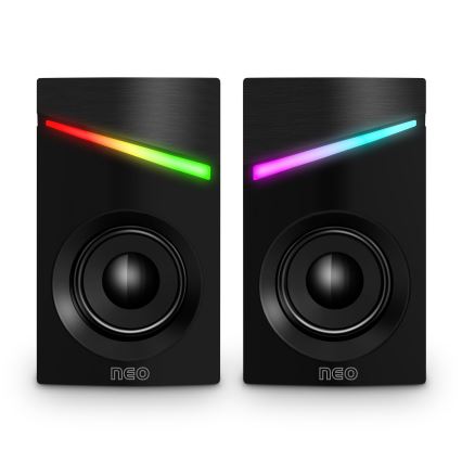 CONNECT IT CSP-1100-BK - SET 2x LED RGB Gaming zvučnik 6W/5V crna