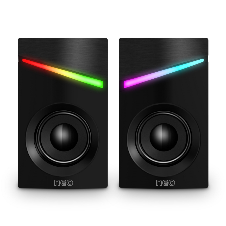 CONNECT IT CSP-1100-BK - SET 2x LED RGB Gaming zvučnik 6W/5V crna