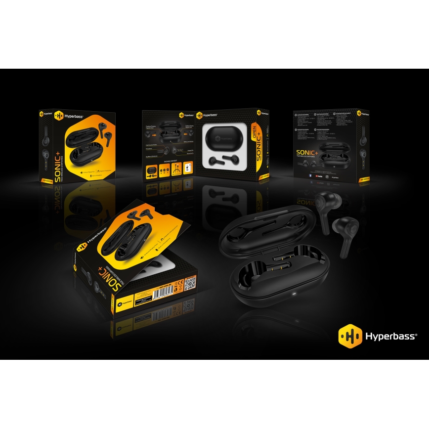 CONNECT IT HEP-5300-BK - Bežične slušalice s mikrofonom 300 mAh crna