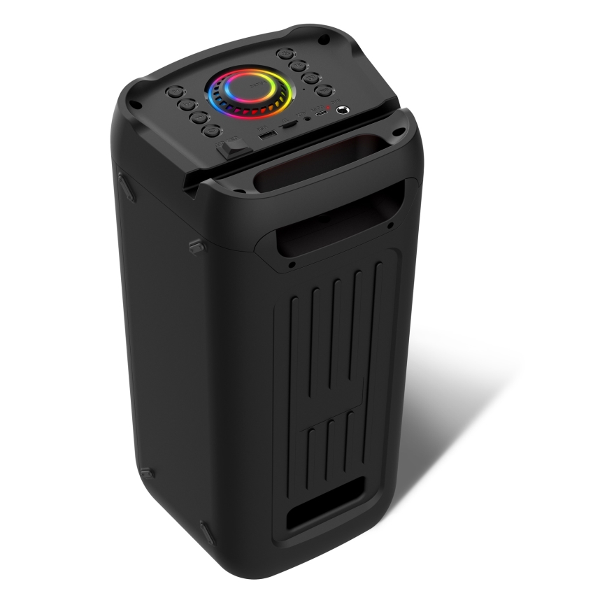 CONNECT IT HSP-3050-BK - LED Bežični zvučnik s mikrofonom 60W/5V 4500 mAh crna+ daljinski upravljač