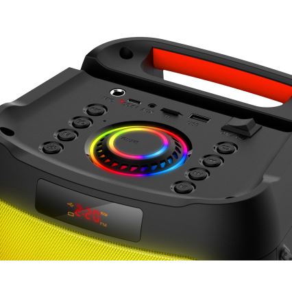 CONNECT IT HSP-3050-BK - LED Bežični zvučnik s mikrofonom 60W/5V 4500 mAh crna+ daljinski upravljač