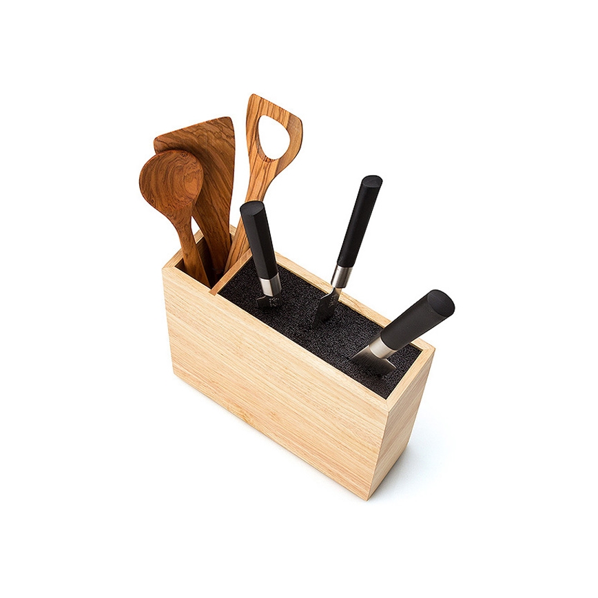 Continenta C3315 - Stalak za noževe s flexi umetkom i pretincem 27,5x9x21,5 cm