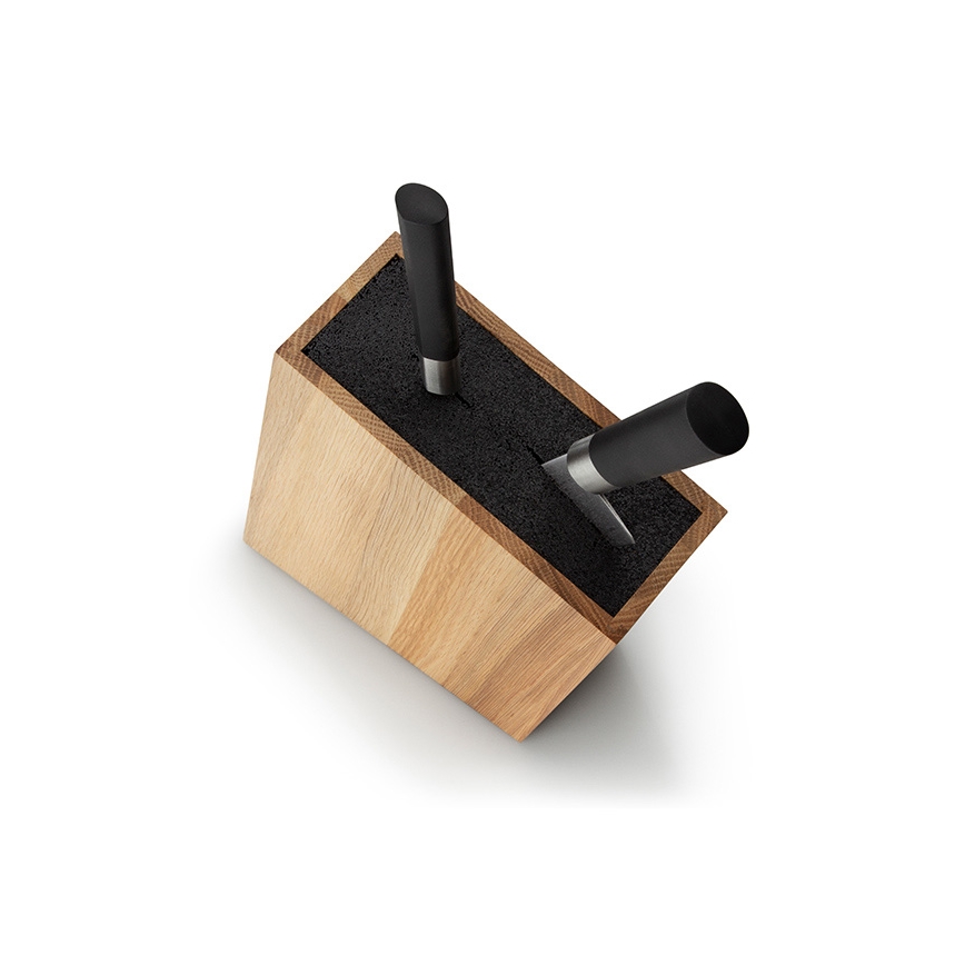 Continenta C4150 - Stalak za noževe s flexi umetkom 18x28,5 cm hrast