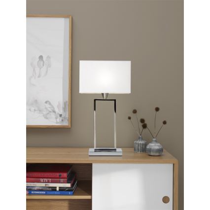 Cottex - Stolna lampa KENSINGTON 1xE14/40W/230V srebrna