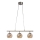 Cottex - Luster na sajli CAPELLA 3xE14/40W/230V dimljeno/smeđa