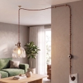 Cottex - Ovjesna svjetiljka na kabel s utikačem NORA 1xE14/5W/230V prozirna