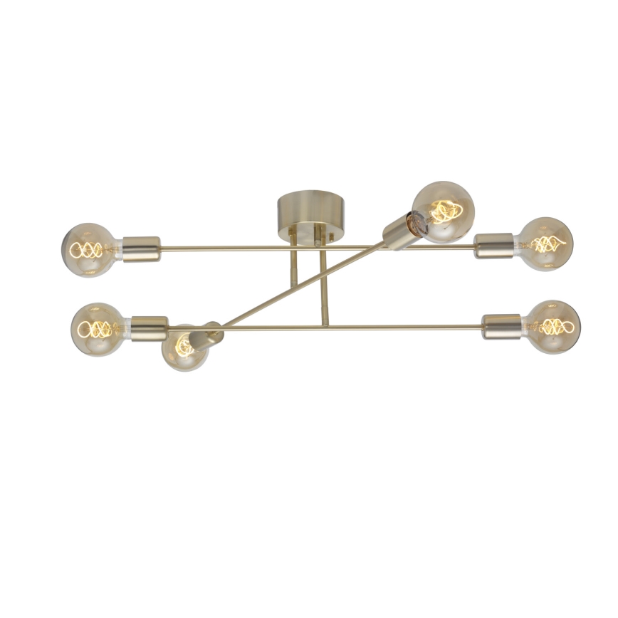 Cottex - stropni luster BATON 6xE27/60W/230V mesing