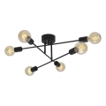 Cottex - Stropni luster BATON 6xE27/60W/230V crni