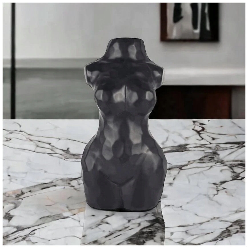 Crna keramička vaza, 30 cm
