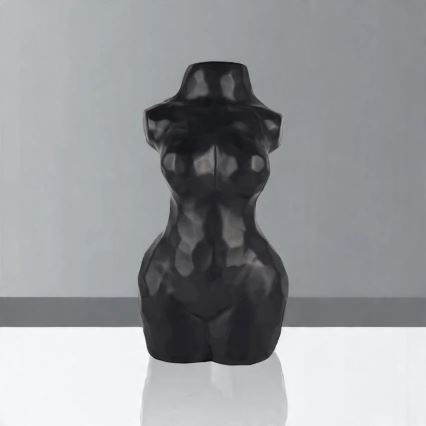 Crna keramička vaza, 30 cm