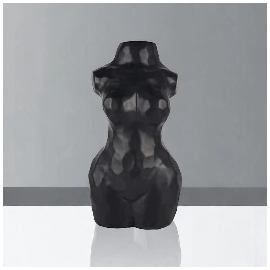 Crna keramička vaza, 30 cm