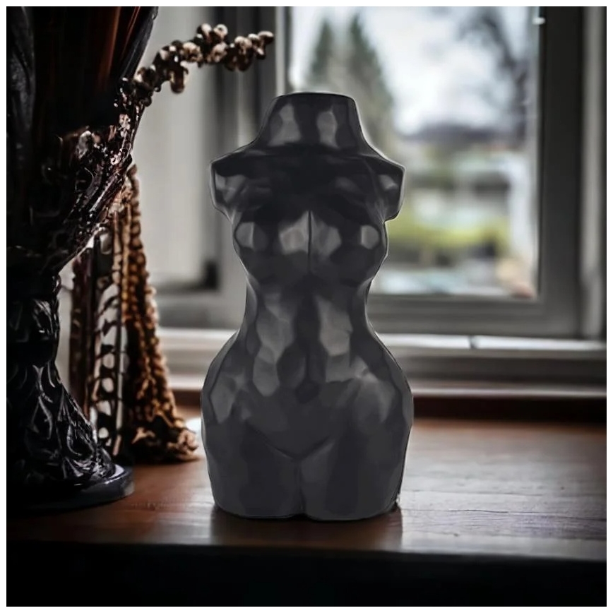 Crna keramička vaza, 30 cm
