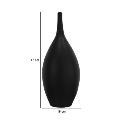 Crna keramička vaza 47 cm