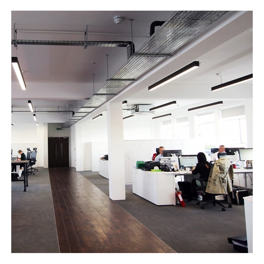 Crni LED luster na sajli LED/44W/230V 3000K 120 cm