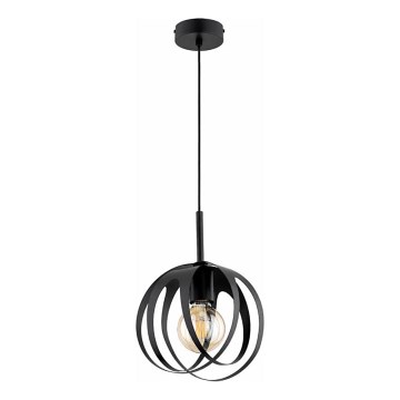 Crni luster na kabelu ASANI 1xE27/15W/230V