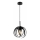 Crni luster na kabelu ASANI 1xE27/15W/230V