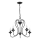 Crni luster na lancu UNITY 5xE14/10W/230V