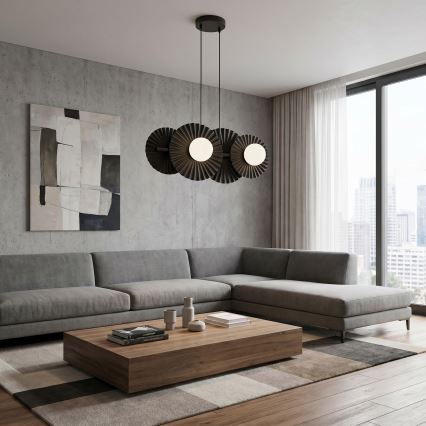 Crni luster na sajli UMBRA 4xG9/8W/230V