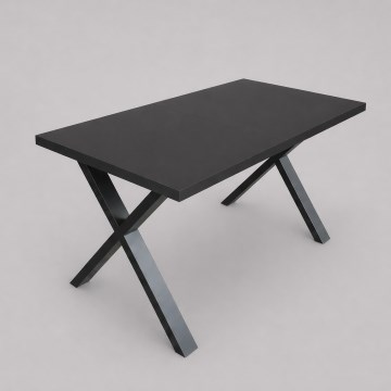 Crni produživi blagovaonski stol DOMO 150/190x80 cm