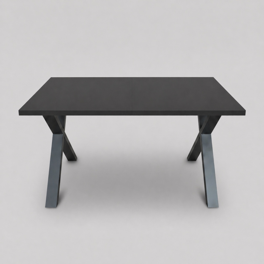 Crni produživi blagovaonski stol DOMO 150/190x80 cm