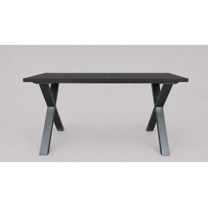 Crni produživi blagovaonski stol DOMO 150/190x80 cm