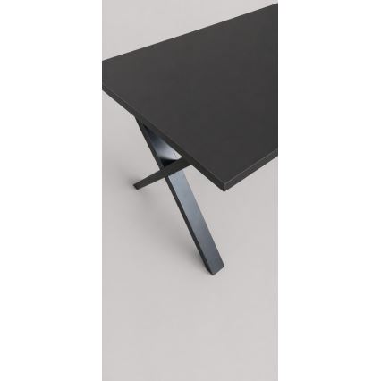 Crni produživi blagovaonski stol DOMO 150/190x80 cm