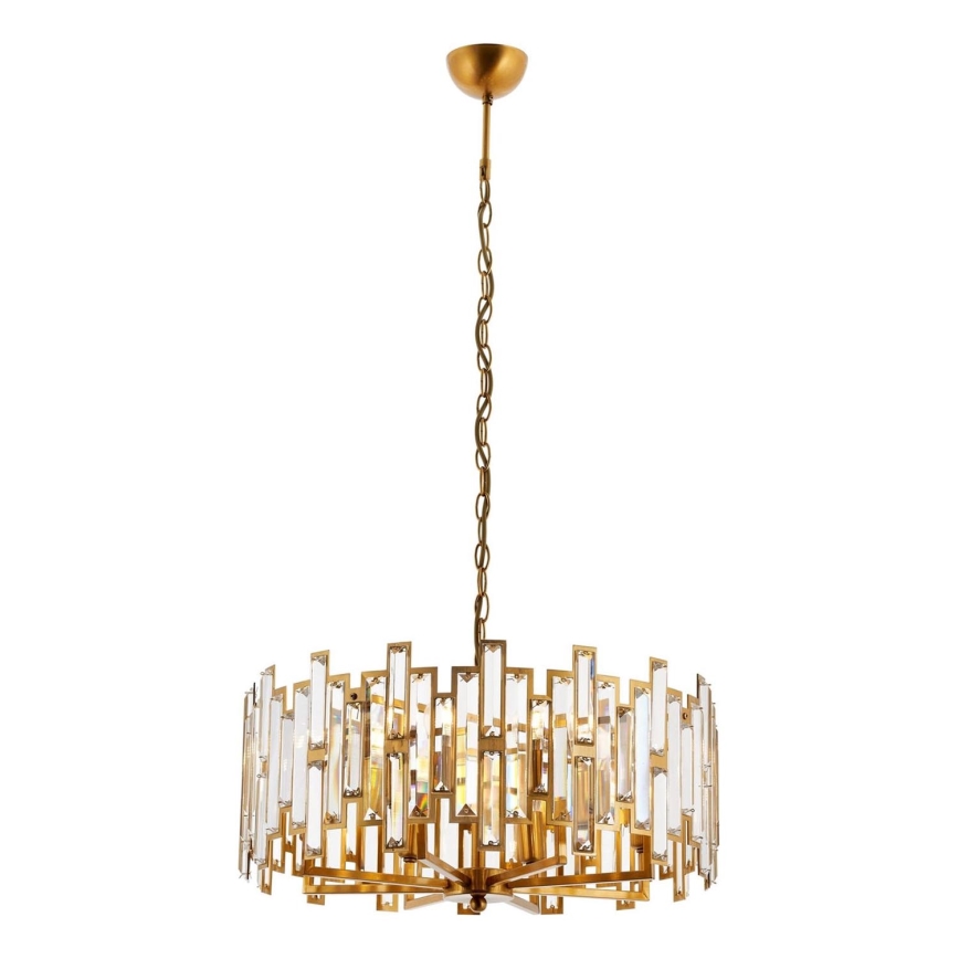CRYSTALLINE 6xE14/40W/230V viseći luster bakarni