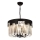 CRYSTALLINE Visilna lampa 6xE27/40W/230V Crna