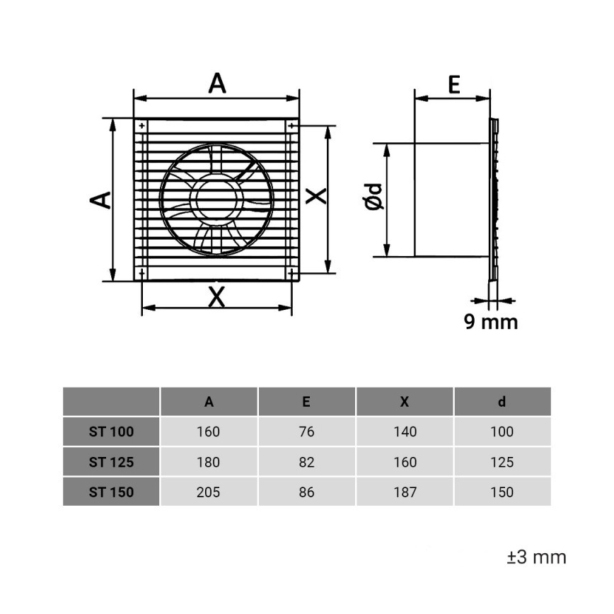 Dalap 1210 - Aksijalni ventilator sa zaštitnom rešetkom 100 ST 14W/230V