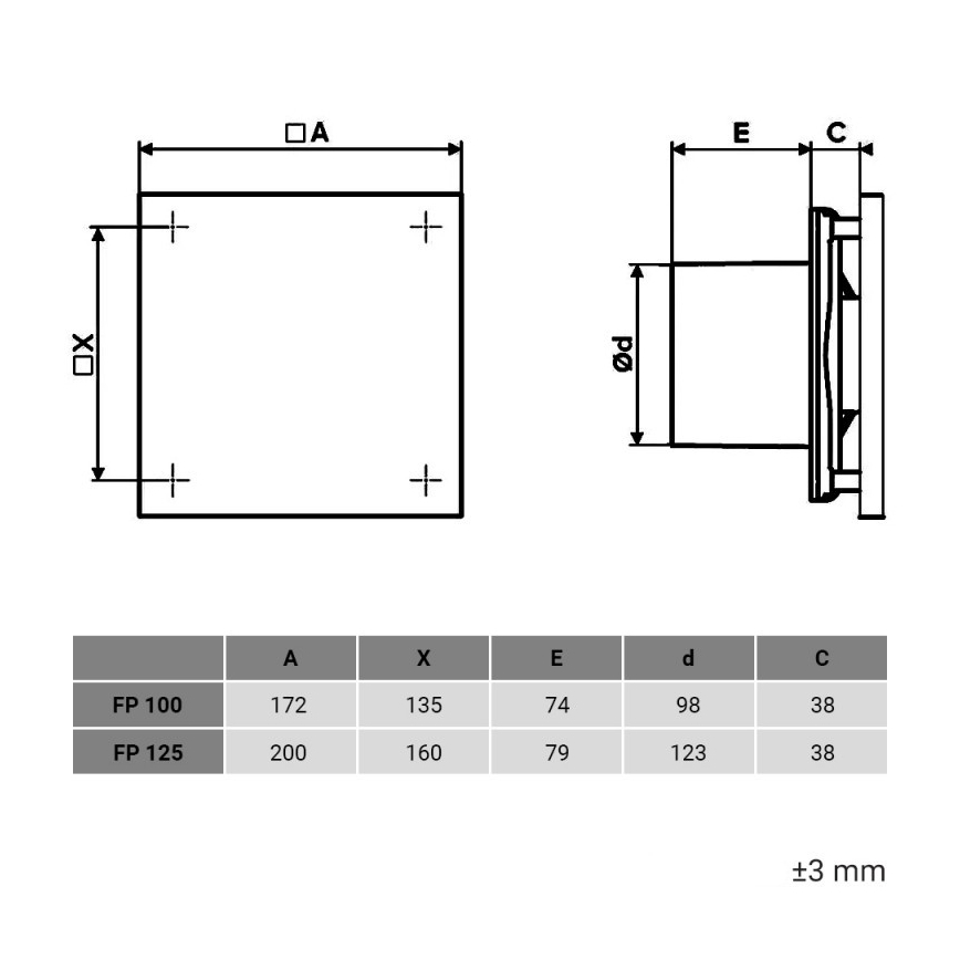 Dalap 1348 - Osni ventilator s tajmerom i senzorom vlage 100 FPZW 16W/230V