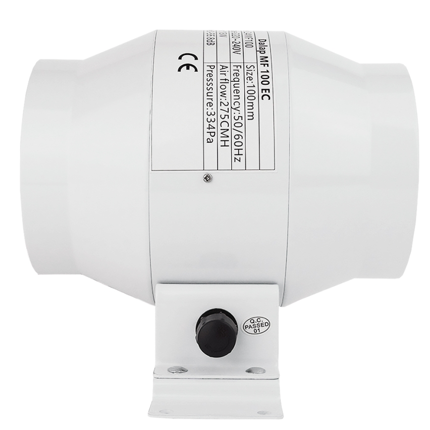 Dalap 24MF100 - Kanalni ventilator s energetski učinkovitim motorom i regulatorom brzine MF 100 EC 18W/230V