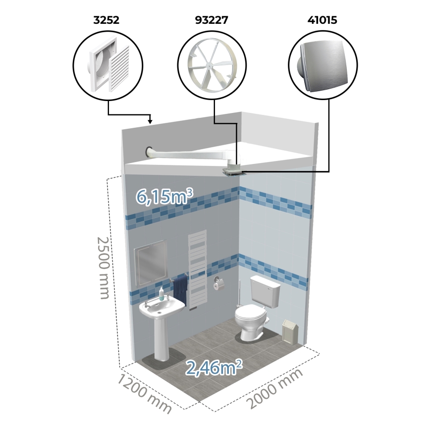 Dalap 41016 - Aksijalni ventilator s tajmerom 100 BFAZ 16W/230V