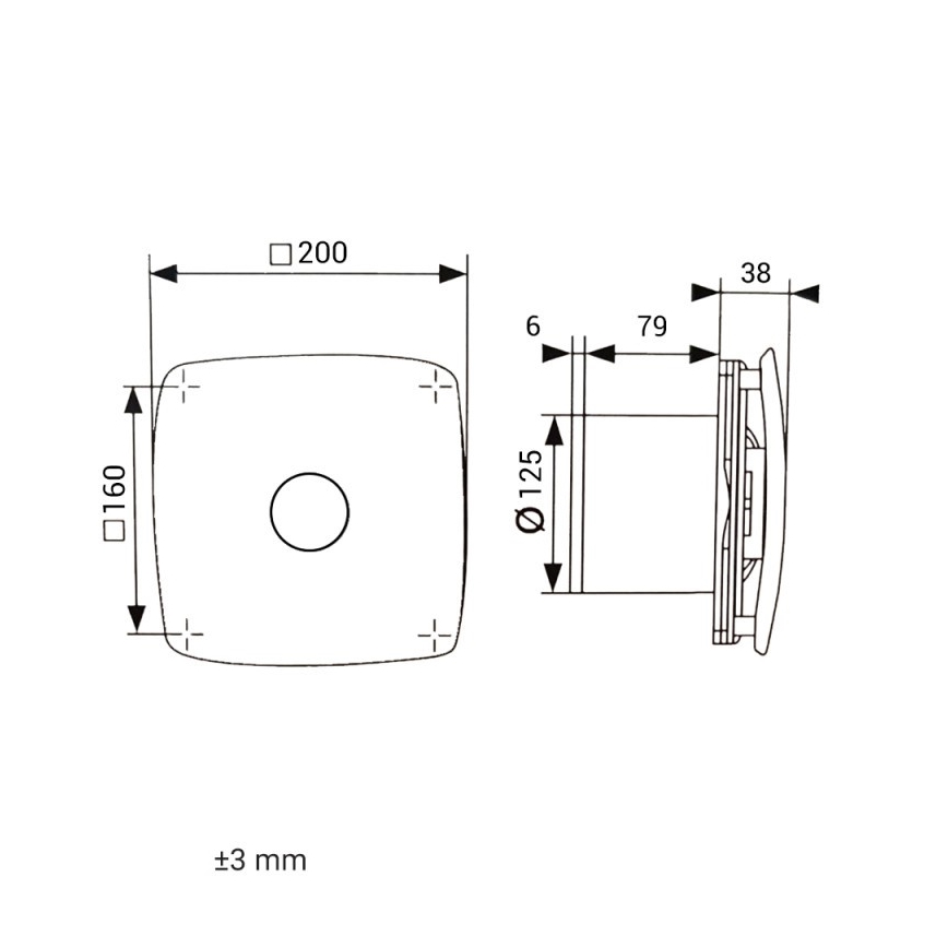 Dalap 41094zw - Aksijalni ventilator s tajmerom 125 ONYX ZW 16W/230V