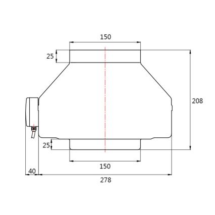 Dalap 8130 - Radijalni kanalski ventilator TURBINE M 150 100W/230V