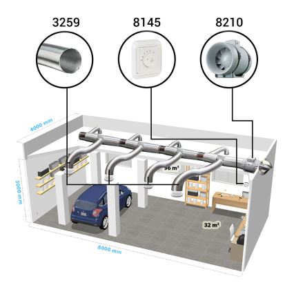 Dalap 8210 - Aksijalni ventilator AP PROFI 150 50W/230V